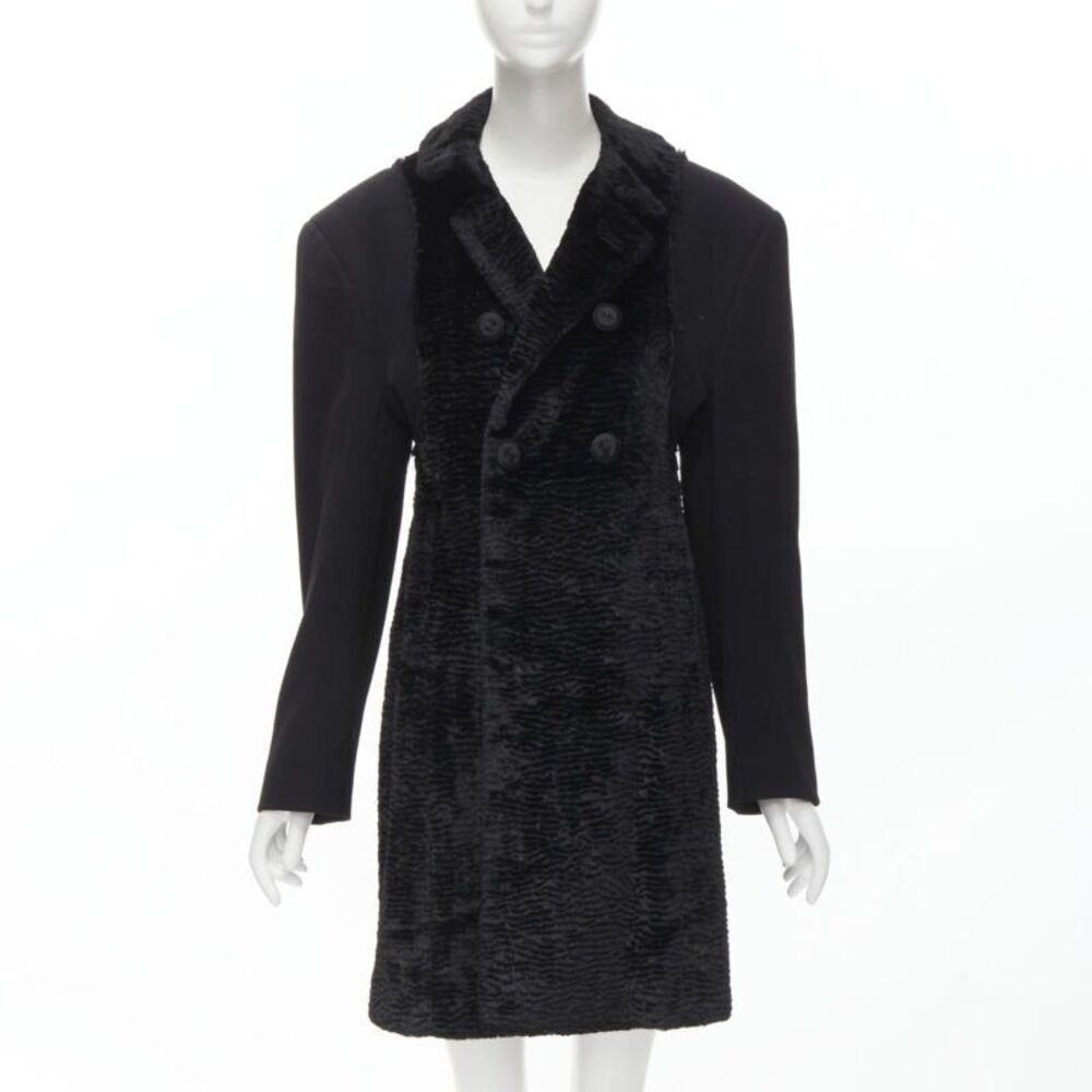 Comme Des Garcons Faux Fur Oversized Coat